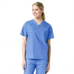Maevn Unisex One Pocket V-Neck Scrub Top Style 1006 Size XXS - L Womens Medical