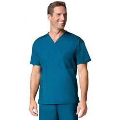 Maevn Mens One Pocket V-Neck Scrub Top Style 1006 - Plus Size XL - 5XL Mens Medical