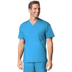 Maevn Mens One Pocket V-Neck Scrub Top Style 1006 - Plus Size XL - 5XL Mens Medical