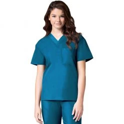 Maevn Unisex One Pocket V-Neck Scrub Top Style 1006 - Plus Size XL - 5XL
