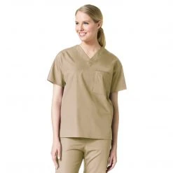 Maevn Unisex One Pocket V-Neck Scrub Top Style 1006 Size XXS - L Womens Medical
