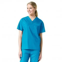 Maevn Unisex One Pocket V-Neck Scrub Top Style 1006 Size XXS - L Womens Medical