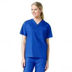 Maevn Unisex One Pocket V-Neck Scrub Top Style 1006 Size XXS - L Womens Medical