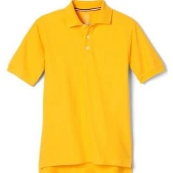 French Toast Short Sleeve Kids Pique Polo - Gold A9435-GLD Sizes XS - XXL Girls