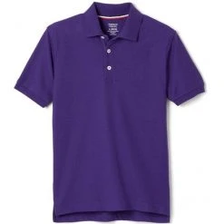 Girls French Toast Short Sleeve Kids Pique Polo - Purple A9435-PPL Sizes XS - XXL