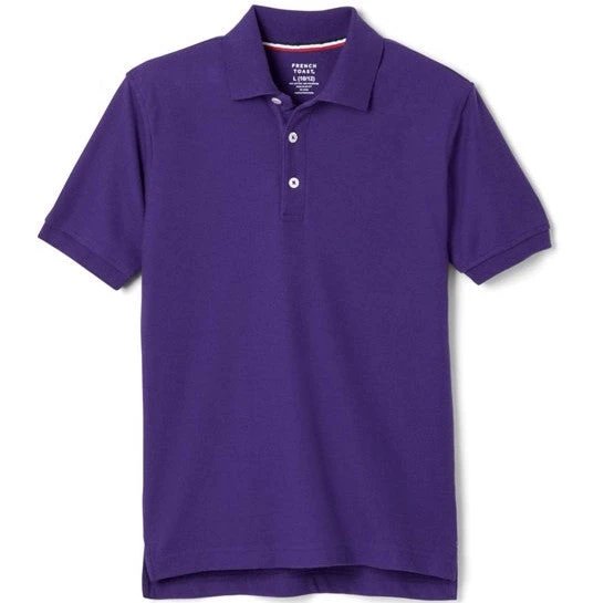 Girls French Toast Short Sleeve Kids Pique Polo - Purple A9435-PPL Sizes XS - XXL