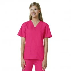Maevn Womens V-Neck Two Pocket Scrub Top And Flare Leg Pant SetStyle - 10169026Sizes XXS - L