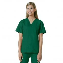 Maevn Womens V-Neck Two Pocket Scrub Top And Flare Leg Pant SetStyle - 10169026Sizes XXS - L