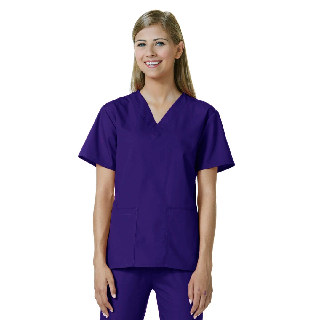 Maevn Womens V-Neck Two Pocket Scrub Top And Flare Leg Pant SetStyle - 10169026Sizes XL - XXL Womens Medical