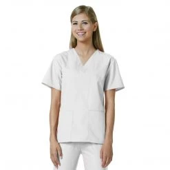 Maevn Womens V-Neck Two Pocket Scrub Top And Flare Leg Pant SetStyle - 10169026Sizes XL - XXL Womens Medical