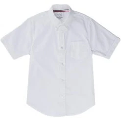 Girls French Toast Kids Short Sleeve Oxford Shirt Sizes 4 - 20 White, Blue, Yellow