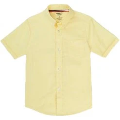Girls French Toast Kids Short Sleeve Oxford Shirt Sizes 4 - 20 White, Blue, Yellow