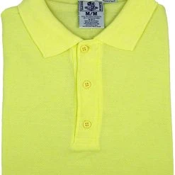 Tanvir Mens Yellow 1021M Short Sleeve Pique Polo Shirt Sizes S To XL