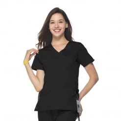 Womens Medical Maevn Blossom Y-Neck Mock Wrap Top Style - 1102 Sizes XS - XL