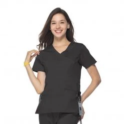 Womens Medical Maevn Blossom Y-Neck Mock Wrap Top Style - 1102 Sizes XS - XL