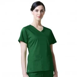 Womens Medical Maevn Blossom Y-Neck Mock Wrap Top Style - 1102 Sizes XS - XL
