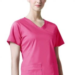 Womens Medical Maevn Blossom Y-Neck Mock Wrap Top Style - 1102 Sizes XS - XL