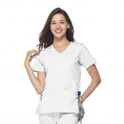 Womens Medical Maevn Blossom Y-Neck Mock Wrap Top Style - 1102 Sizes XS - XL