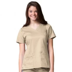 Womens Medical Maevn Blossom Y-Neck Mock Wrap Top Style - 1102 Sizes XS - XL