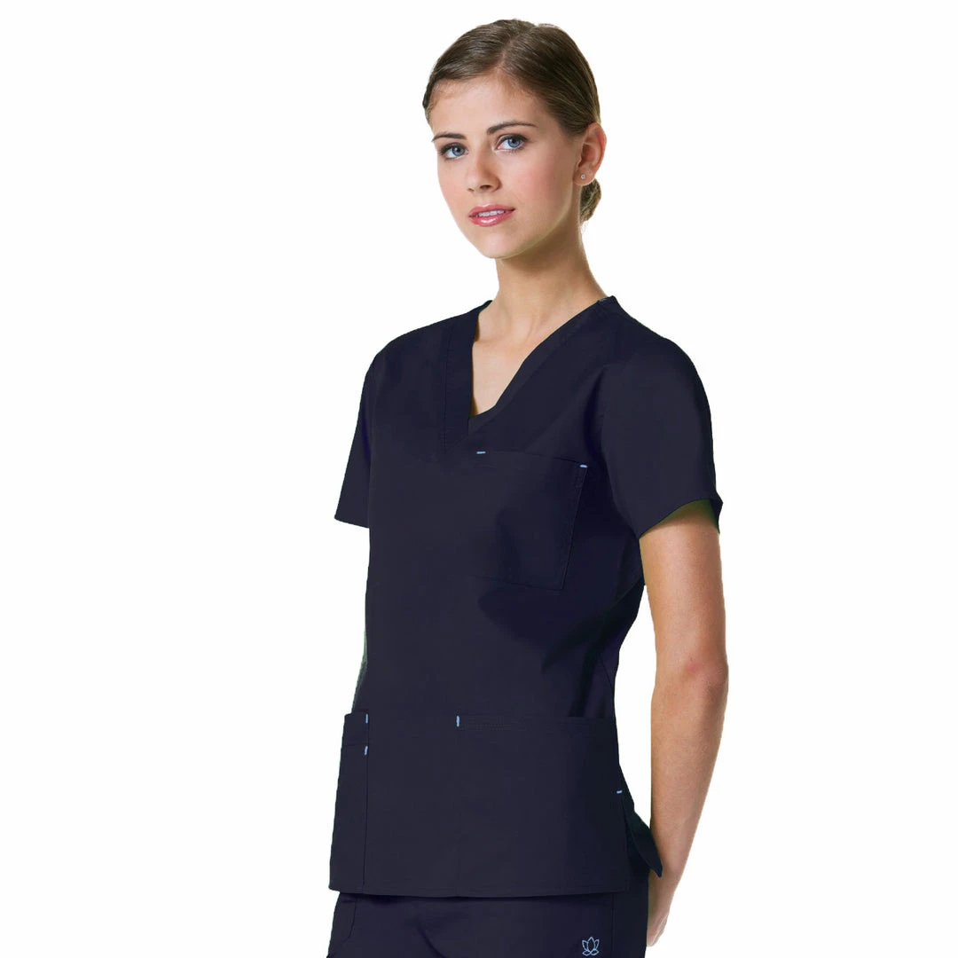 Maevn Blossom 3 Pocket V-Neck TopStyle - 1202Sizes XS - 3XL Womens Medical