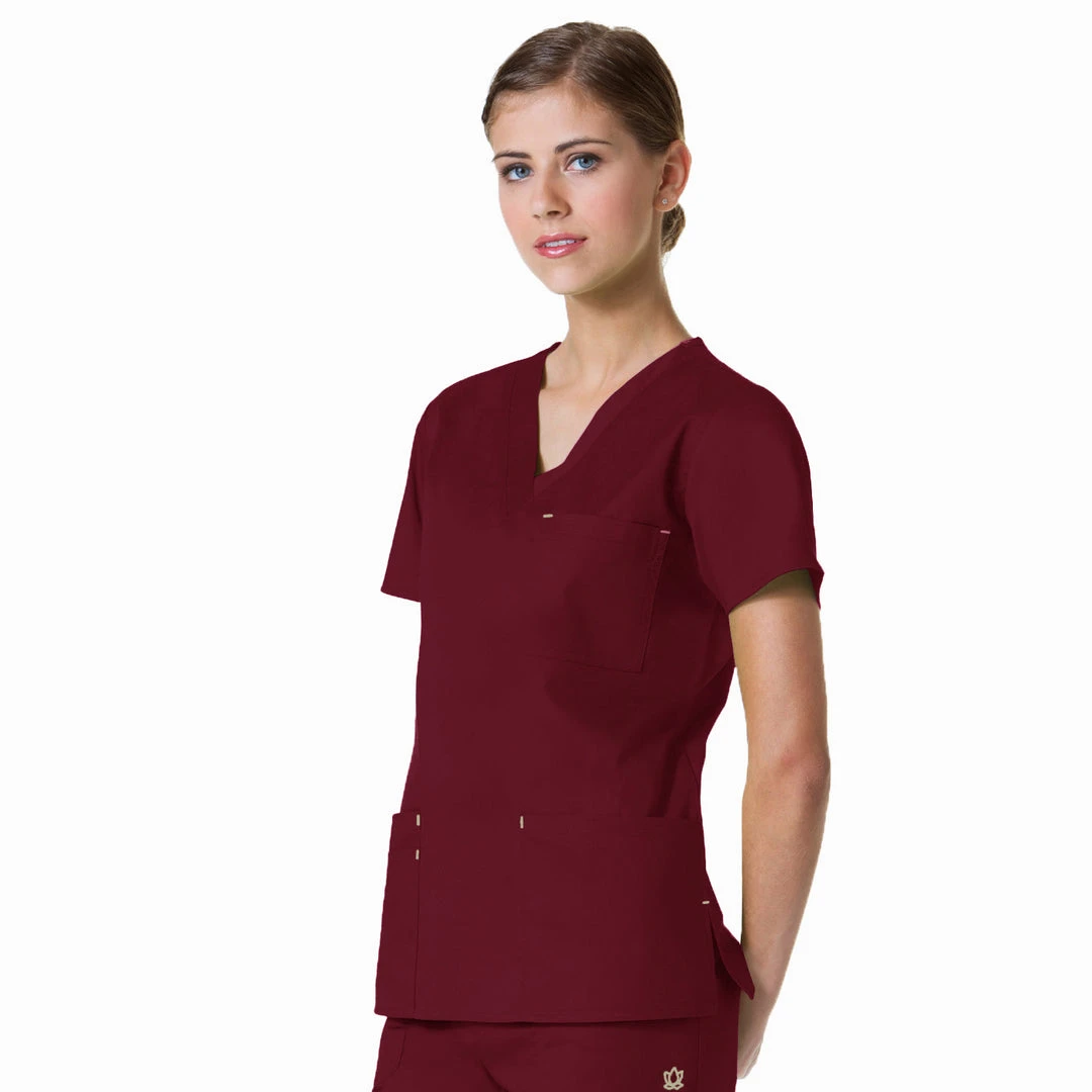 Maevn Blossom 3 Pocket V-Neck TopStyle - 1202Sizes XS - 3XL Womens Medical
