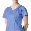 Maevn Blossom Triple Pin Tuck Mock Wrap Top Style - 1302 Sizes XS - 2XL Womens Medical