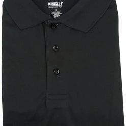 Jet Set Uniforms Kobalt 1 Performance Wear Mens Dry Fit Black Short Sleeve Polo Shirt Sizes S To 2XL