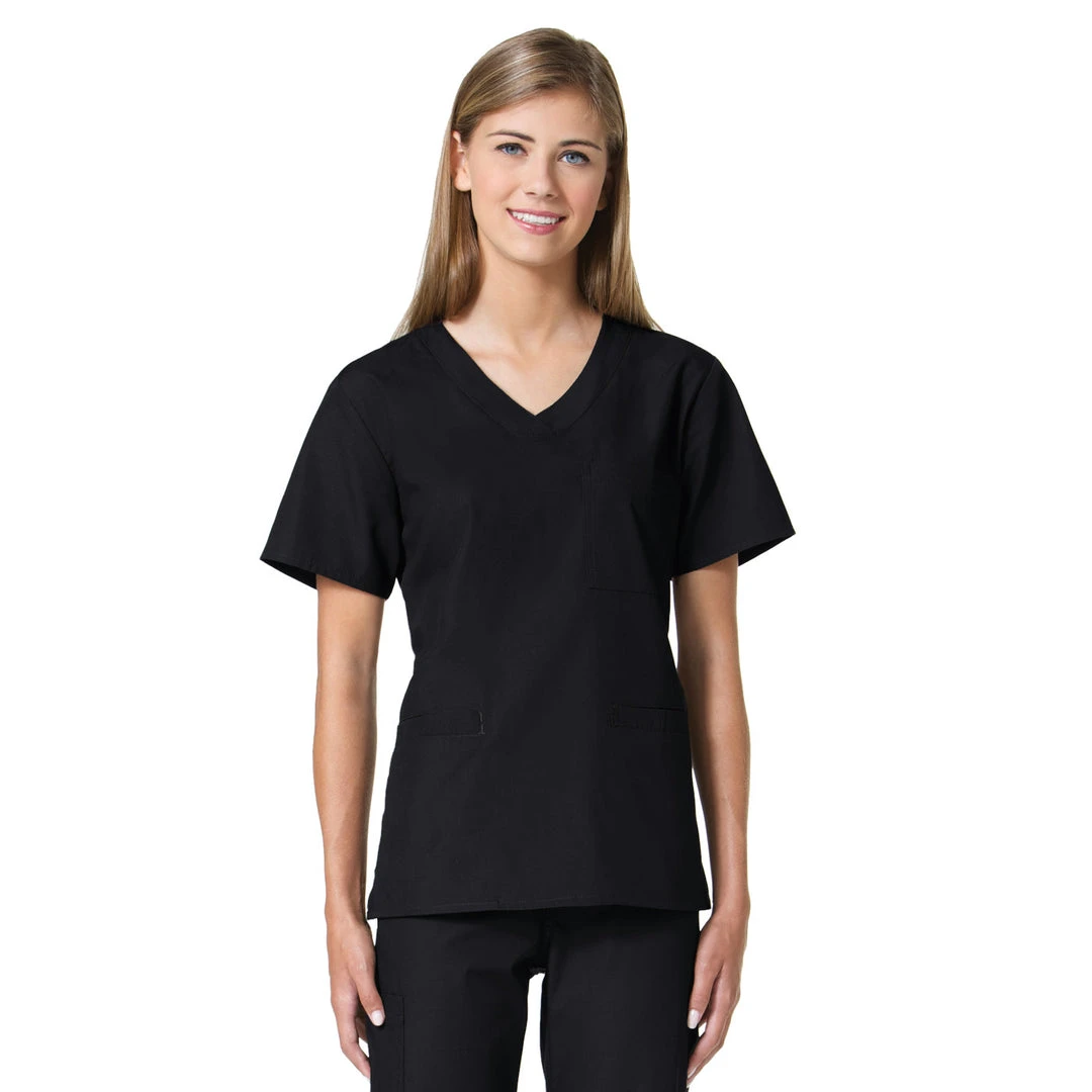 Maevn Core Curved 3 Pocket V-Neck Scrub Top Style - 1626 Sizes XXS - XL