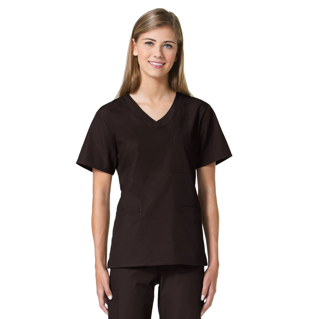 Maevn Core Curved 3 Pocket V-Neck Scrub Top Style - 1626 Sizes XXS - XL