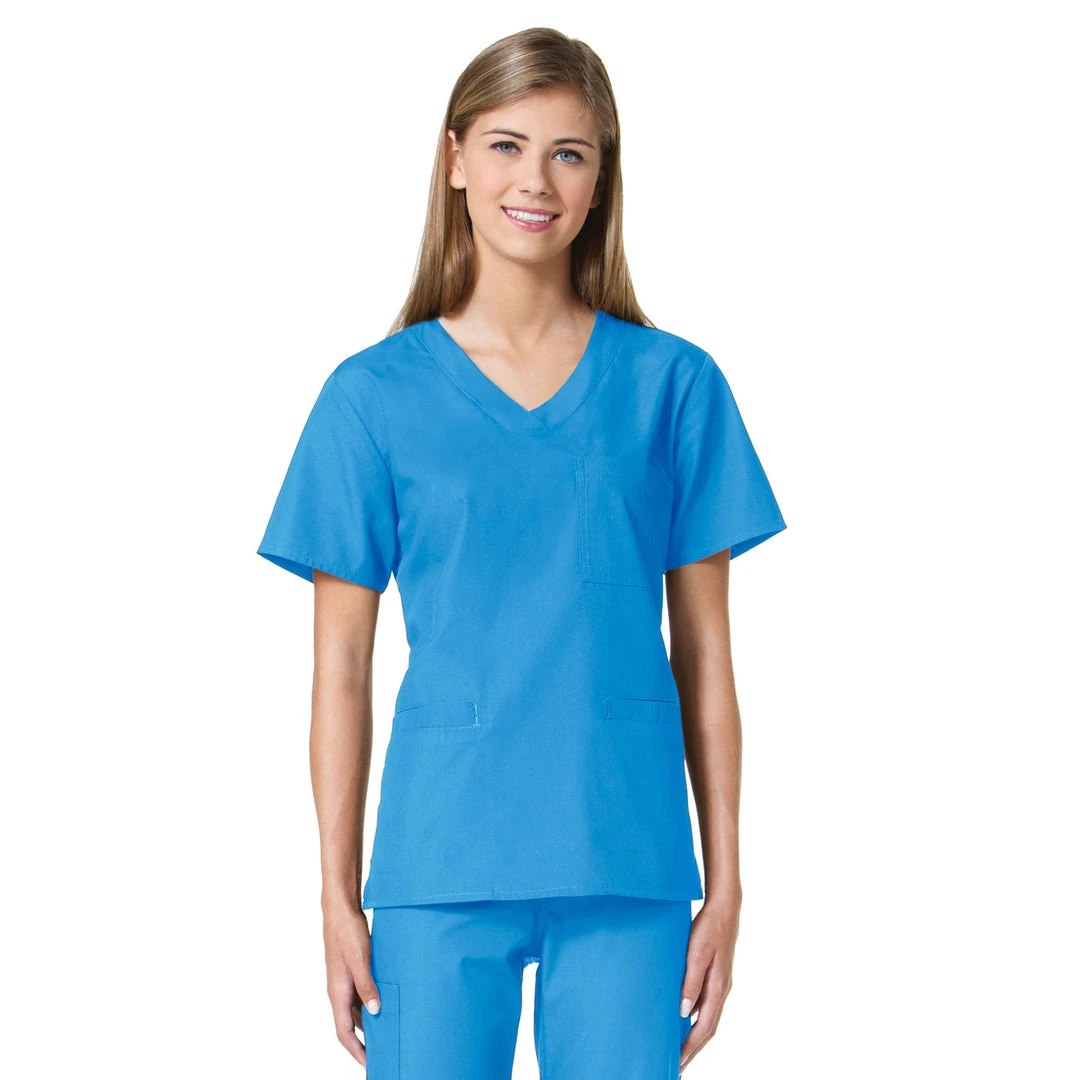 Maevn Core Curved 3 Pocket V-Neck Scrub Top Style - 1626 Sizes XXS - XL