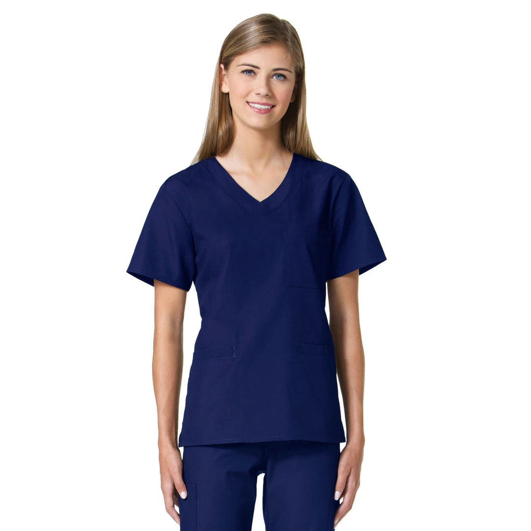 Maevn Core Curved 3 Pocket V-Neck Scrub Top Style - 1626 Sizes XXS - XL