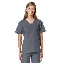 Maevn Core Curved 3 Pocket V-Neck Scrub Top Style - 1626 Sizes XXS - XL