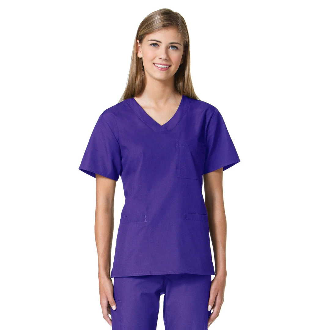 Maevn Core Curved 3 Pocket V-Neck Scrub Top Style - 1626 Sizes XXS - XL