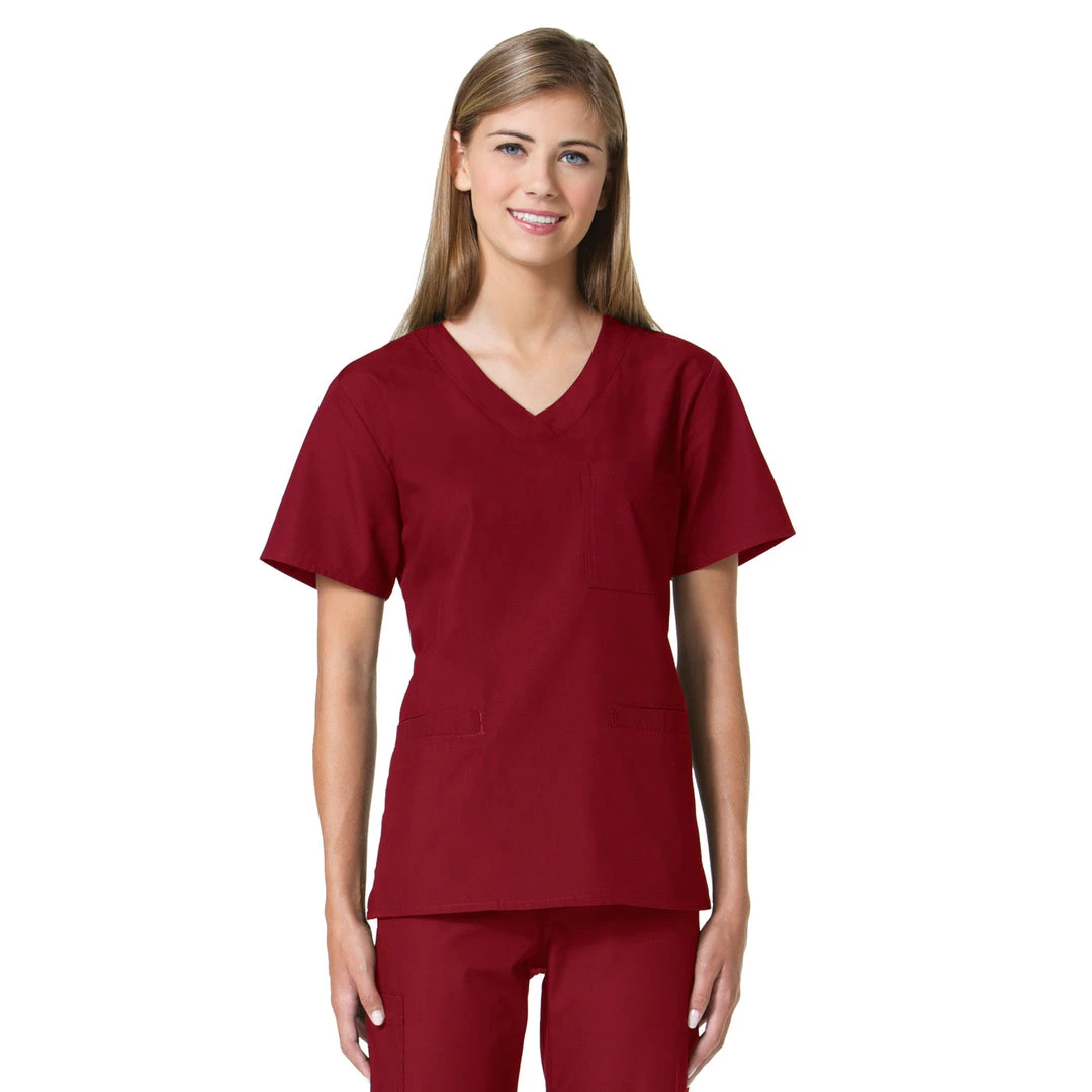 Maevn Core Curved 3 Pocket V-Neck Scrub Top Style - 1626 Sizes XXS - XL