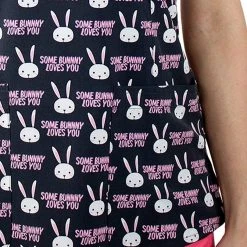 Maevn 1767 SBU Some Bunny Loves You Printed Scrub Top Sizes M & L