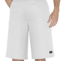 Dickies School Dickies Mens White Work Short 42283 13" Loose Fit Multi Pocket Sizes 30 To 44