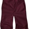 Dickies School Dickies Boys Burgundy Flat Front Shorts 54362-BRG Sizes 14 To 20