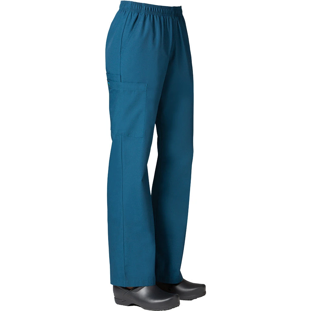 Womens Medical Maevn Core Womens Full Elastic Band Cargo Pant Style 9016 - Petite 28" Fit Size XS - XL