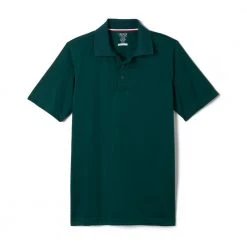 French Toast Boys & Girls Husky Hunter Green Short Sleeve Pique Polo Shirt A9435H Sizes 10H-20H