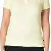 Women/Junior Lee Juniors Yellow Short Sleeve Stretch Pique Polo A9438JL Sizes S - XL