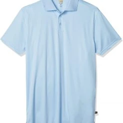 Lee Men's Light Blue Dry Fit Polo Shirt A9536YL Short Sleeve Uniform Sizes S To XL
