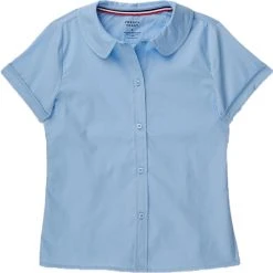 French Toast Toddlers / Girls Peter Pan Collar Blouse Sizes 2T - 20 Pink, Blue, Yellow, White