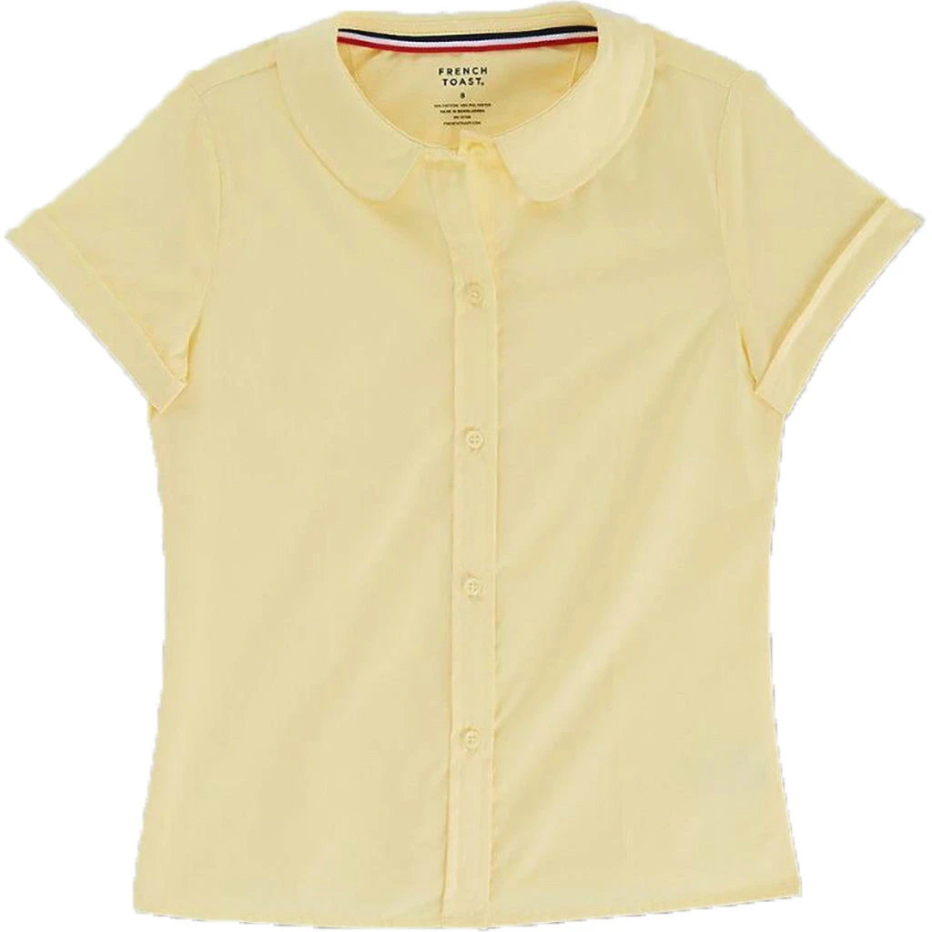 French Toast Toddlers / Girls Peter Pan Collar Blouse Sizes 2T - 20 Pink, Blue, Yellow, White