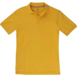 French Toast Toddlers Short Sleeve Pique Polo Sizes 2T - 4T Gold, Gray, Hunter Green, Navy, Red, White, Yellow, Light Blue, Burgundy