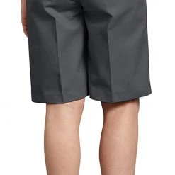 Dickies School Dickies Boys' Flexwaist Flat Front Short Charcoal Sizes 4 - 20