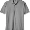 Dickies School Dickies Men's Heather Gray Short-Sleeve Pique Polo Shirt KS5552-HGR Size XL