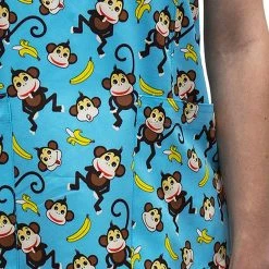 Maevn 1767 MOB Monkey Business Printed V-Neck Scrub Top Sizes S & M Womens Medical