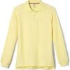 French Toast Men's Yellow Long Sleeve Pique Polo SA9085 Sizes S, M, L, XL & 2XL