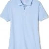 French Toast Juniors Light Blue Short Sleeve Stretch Pique Polo Shirt SA9403JL Sizes S To XL Women/Junior