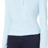 French Toast Juniors Light Blue Long Sleeve Stretch Pique Polo SA9430JL Sizes XS - XL Women/Junior